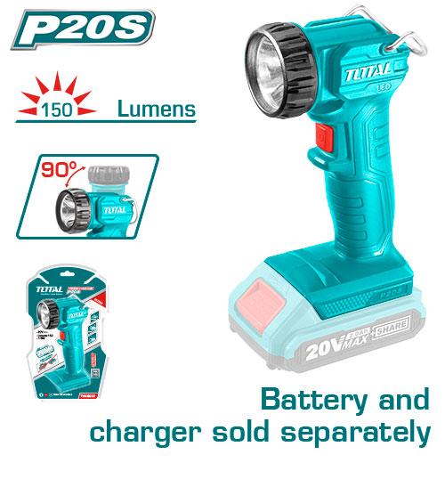 TOTAL - TWLI2023 - Lampe de travail au lithium-ion - 20V - 150 Lumens