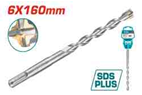 TOTAL - TAC310602C - Forets à béton sds plus - Ø6x160mm