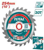 TOTAL - TAC231720 - Disque bois - Ø254mm 30T - Arbre: 30mm 25.4mm et 16mm
