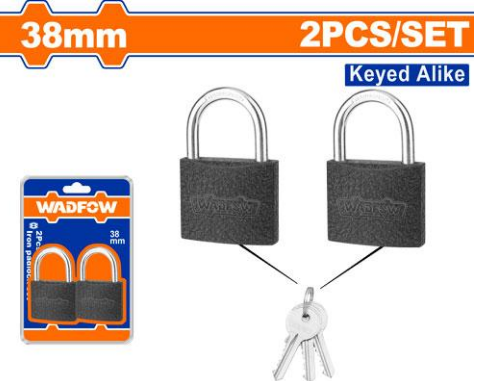 WDF - WPD5442 - Cadenas en fer à clé identique -  38mm 2Pcs