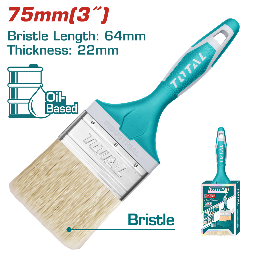 TOTAL - THT84036 - Pinceau à base d'huile 3''