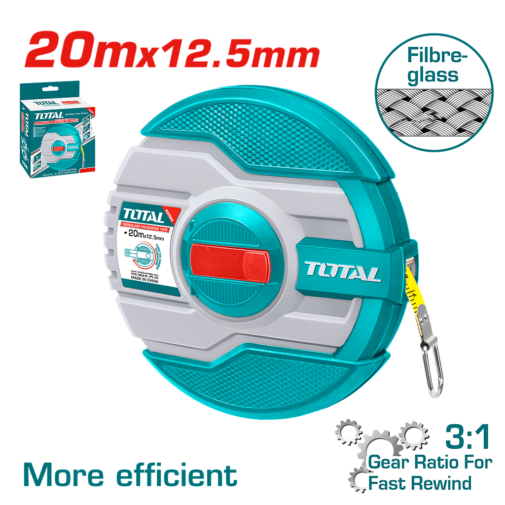 TOTAL - TMTF13206 - Décamètre en fibre - 20m