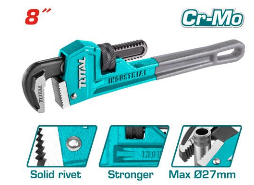 TOTAL - THT170806 - Clé à griffe 8'' Max Ø27mm