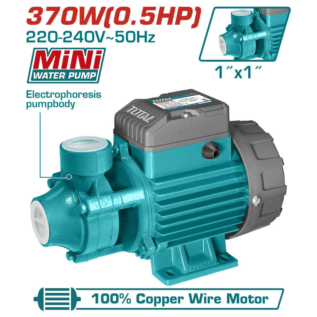 TOTAL - TWP137026 - Surpresseur périphérique - 370W, 30L/min, 30m