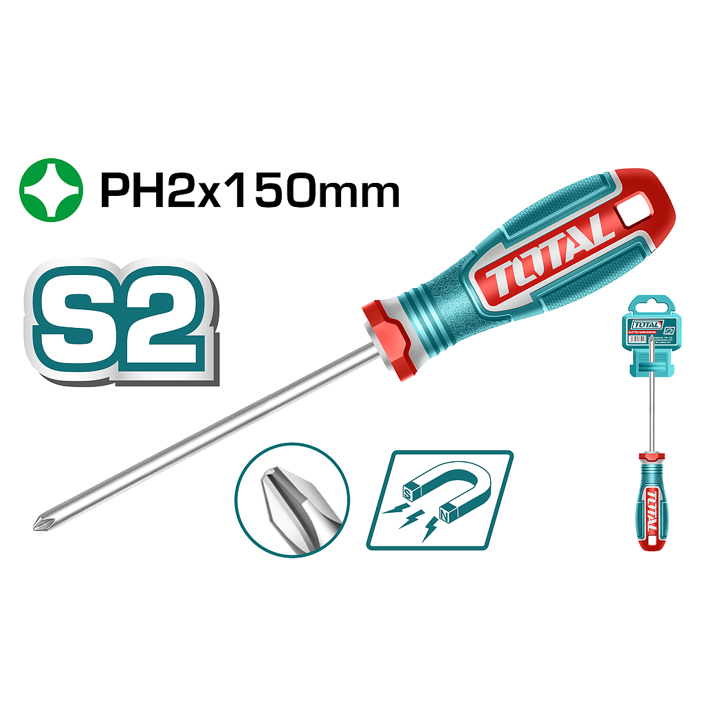 TOTAL - TSDPH2150 - Tournevis Phillips - PH2x150mm