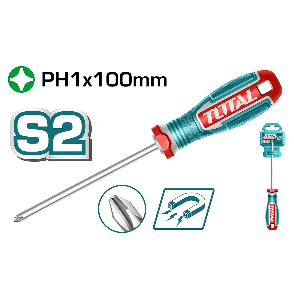 TOTAL - TSDPH1100 - Tournevis Phillips - 100mm PH1