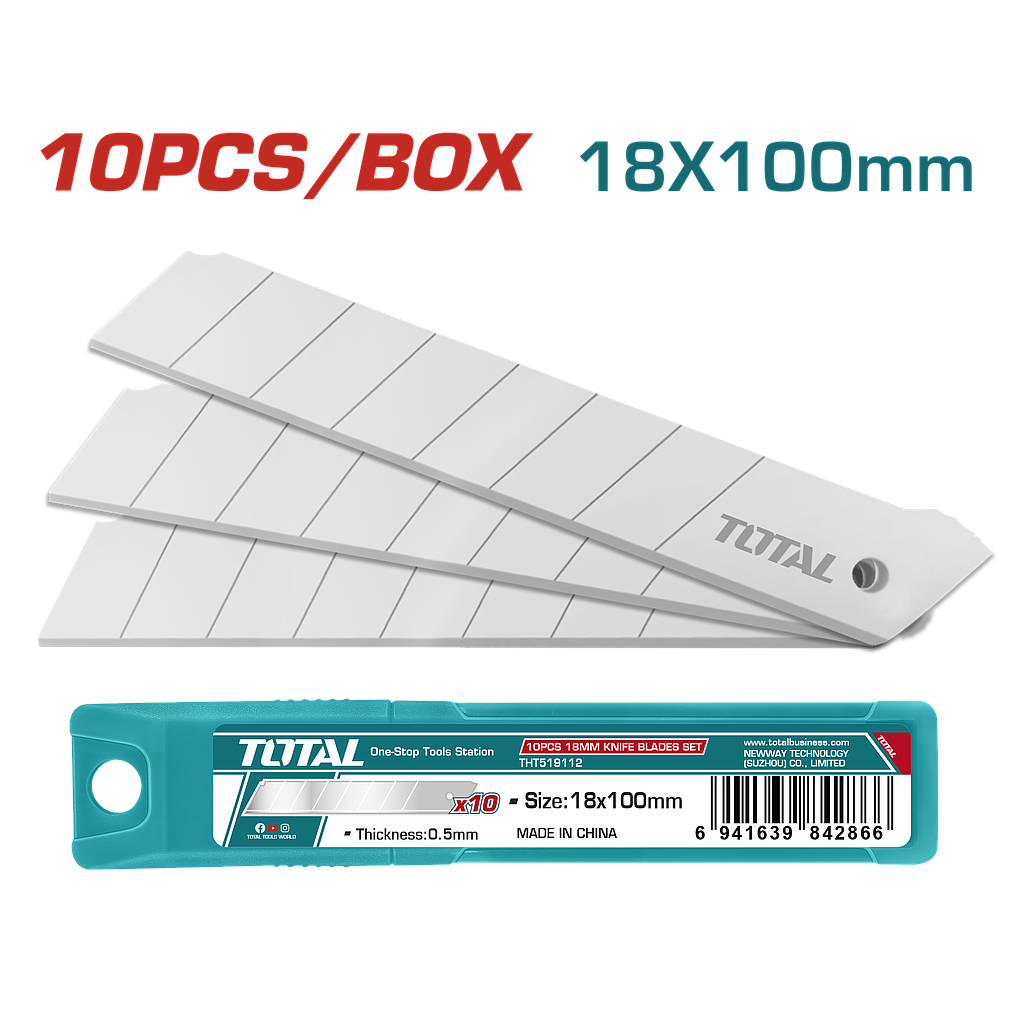 TOTAL - THT519112 - Lame de cutter - 18x100mm 10pcs