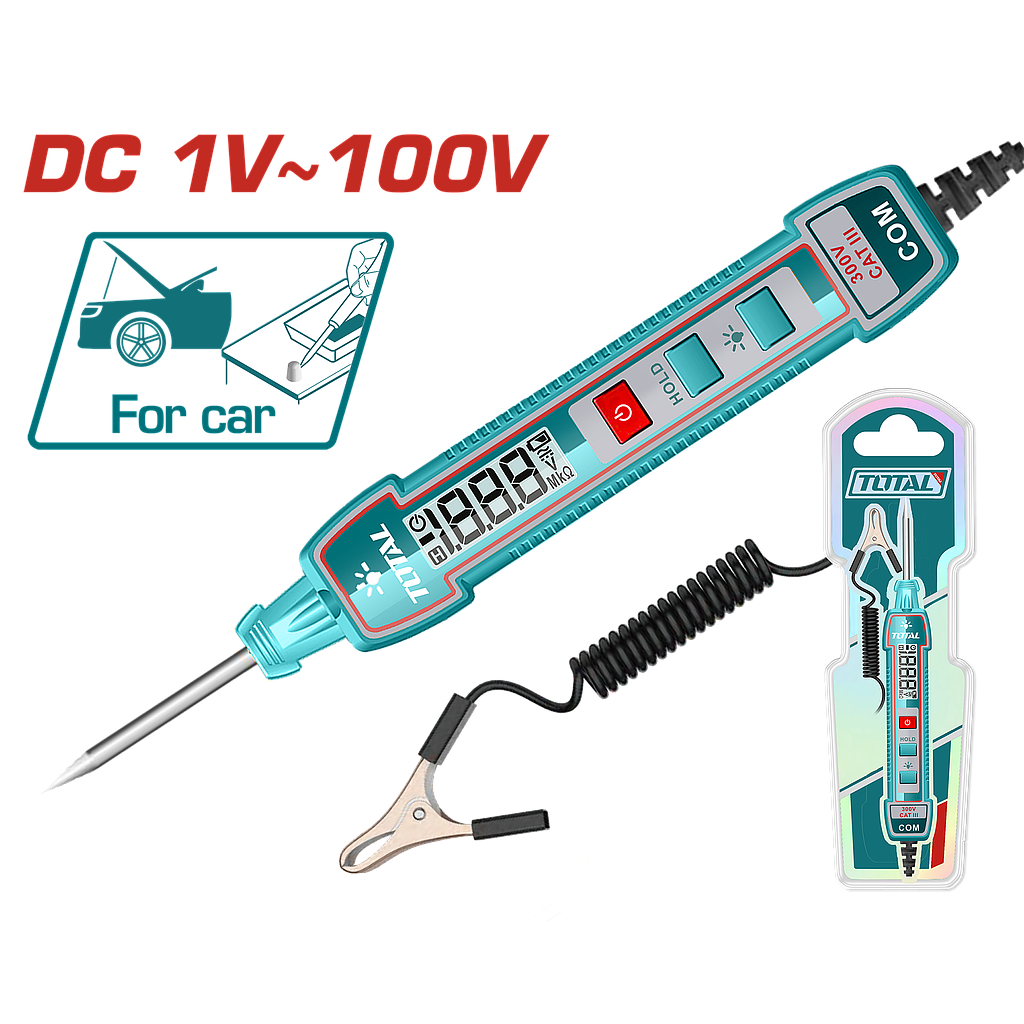 TOTAL - THTS41001 - Testeur de circuit automobile  DC 1-100V