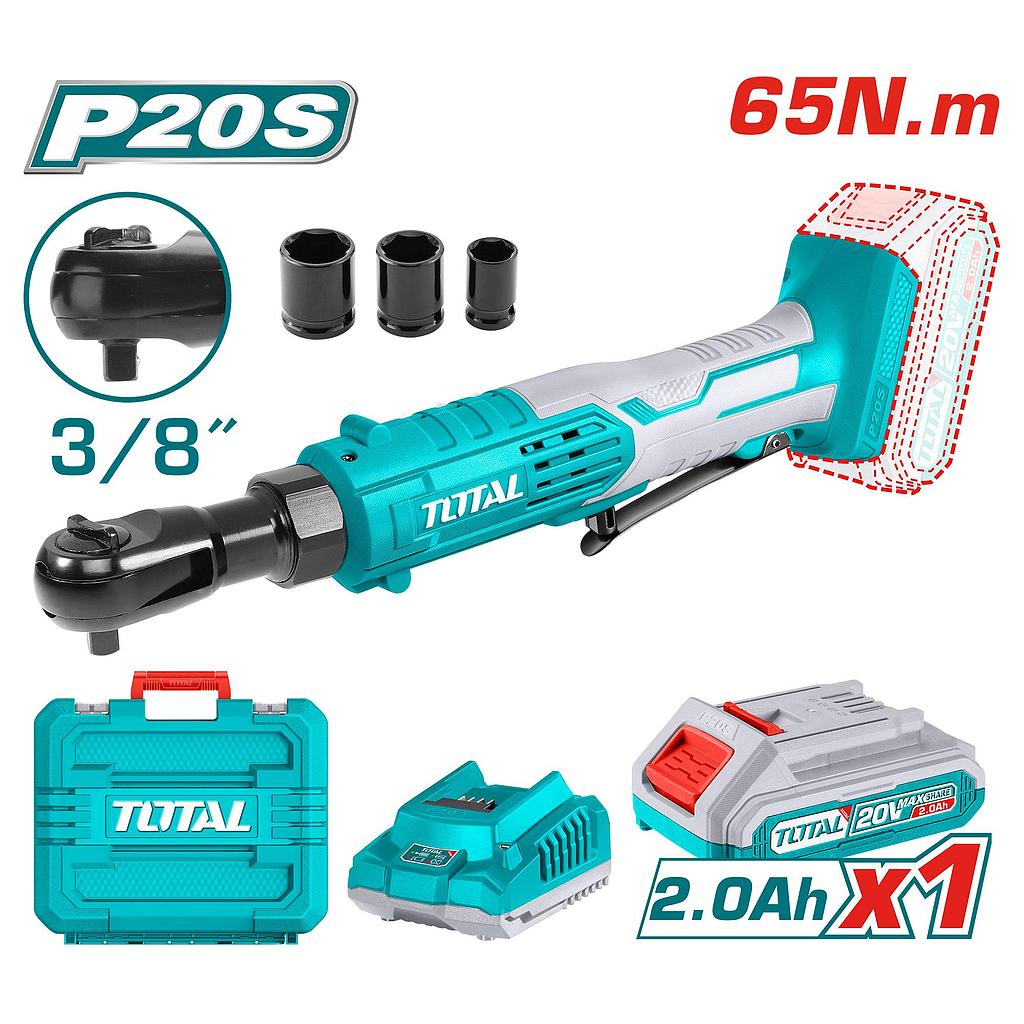 TOTAL - TDRLI2060152 - Clé à cliquet électrique sans fil 3/8" 65Nm