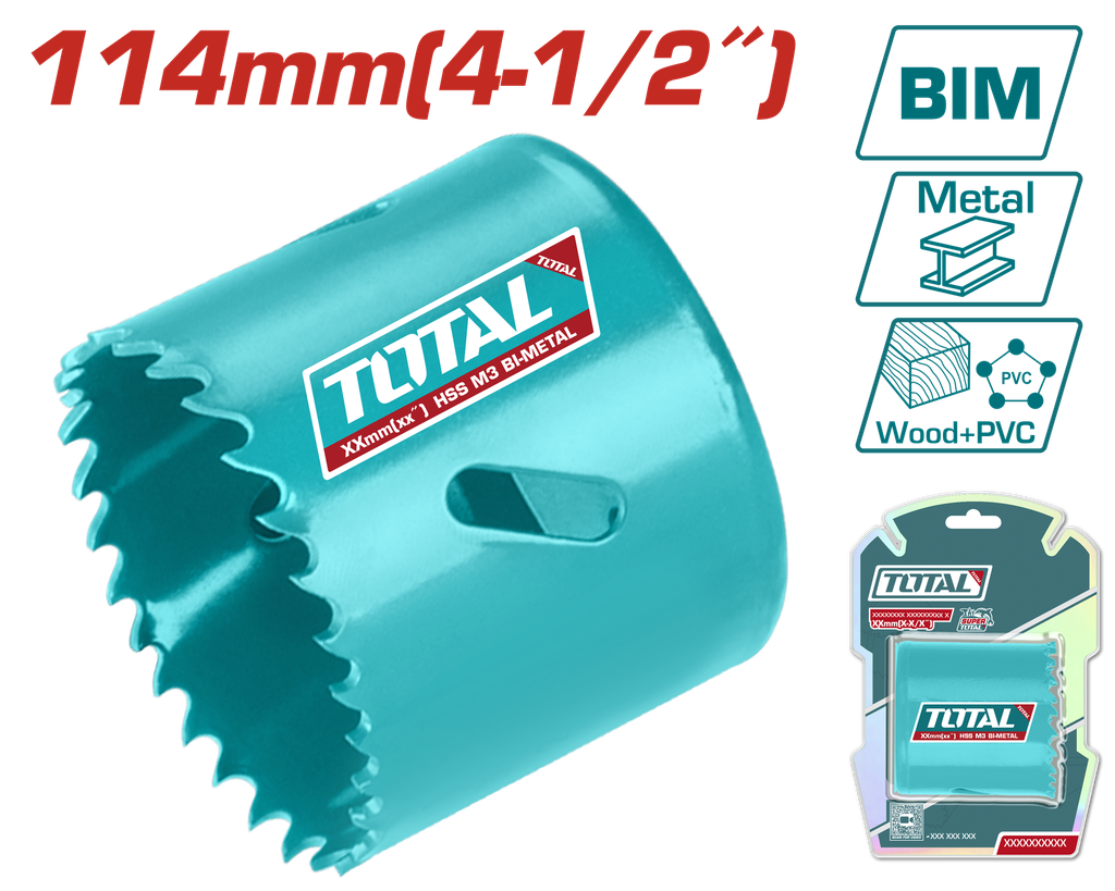 TOTAL - TAC4111412 - Scie á cloche Bimétallique - Ø114mm
