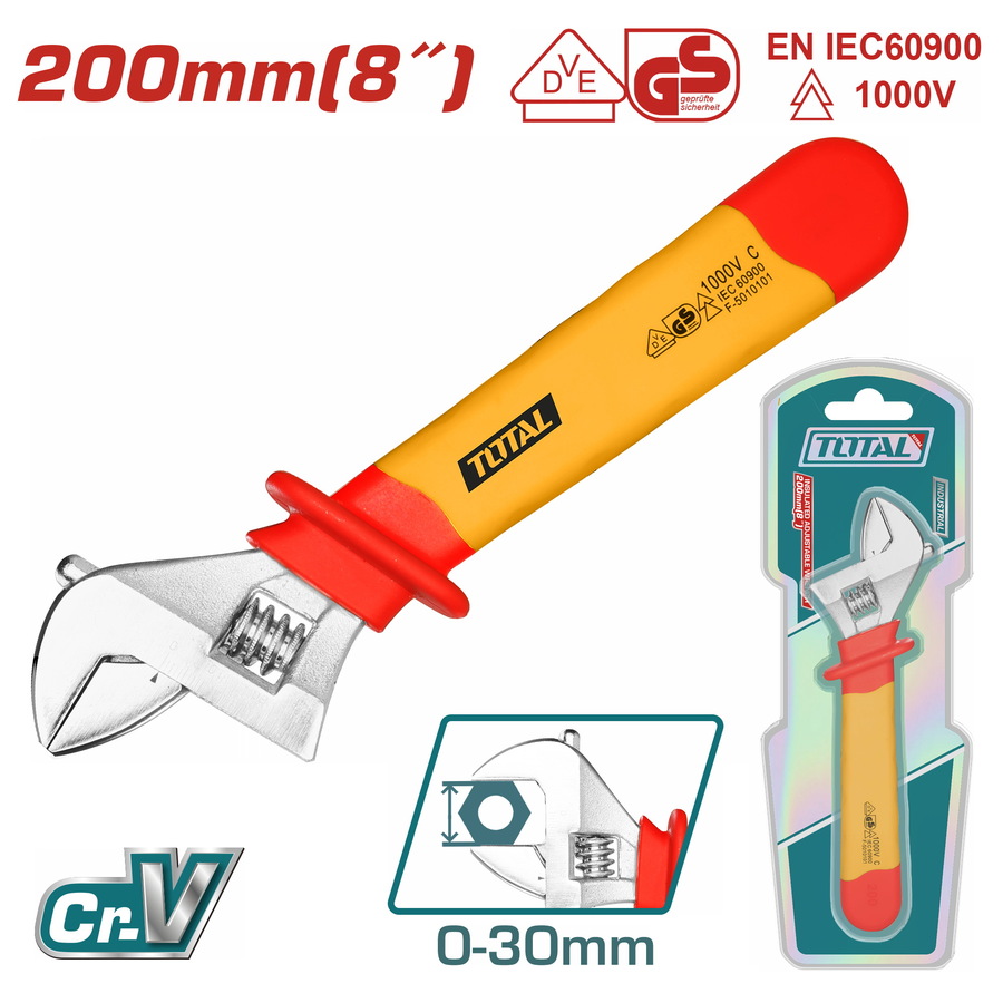 مفتاح إنجليزي معزول 8" Ø0-30mm