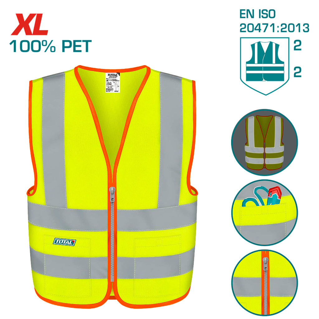 TOTAL - TSP63XL - Gilet jaune réfléchissant