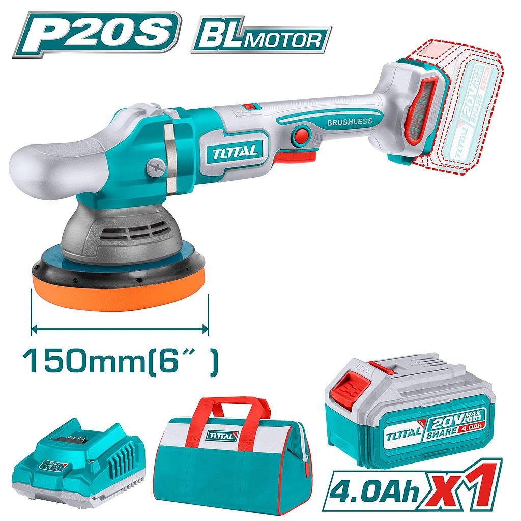TOTAL - TAPLI20151 - Polisseuse sans fil 20V - Ø150mm