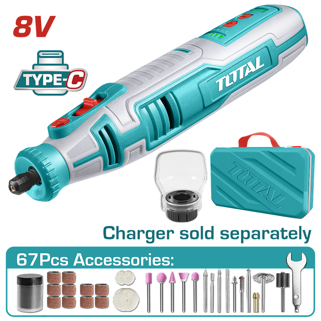 TOTAL - TMGLI0801 - Mini meuleuse batterie 8V
