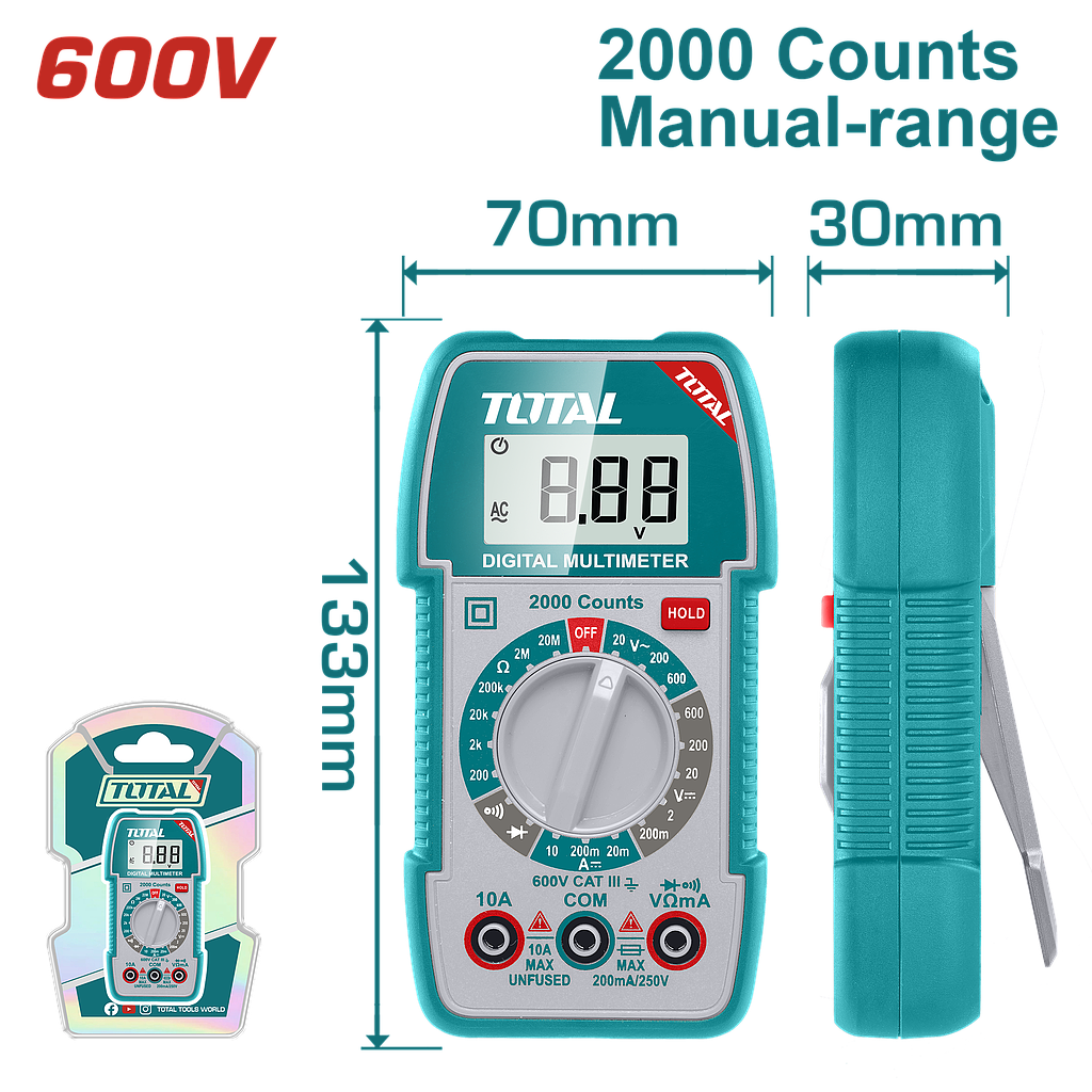 TOTAL - TMT5360011 - Multimètre 600V