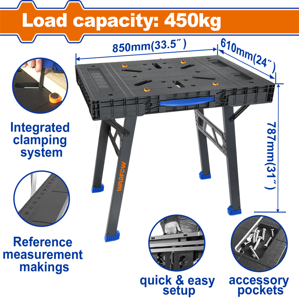 WDF - WWE1535 - Table de travail polyvalente 850x610x90mm