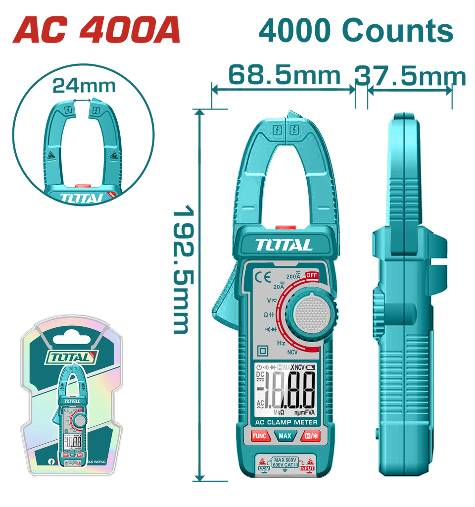 كلامب ميتر AC 400 أمبير
