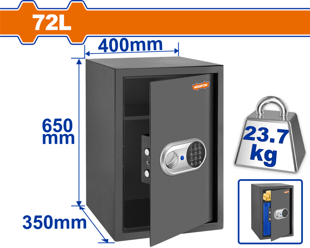 WDF - WEB1565 - Coffre fort 72L 23.7kg