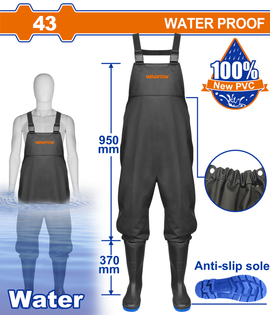 WDF - WRB4L43 - Cuissardes peche taille 43