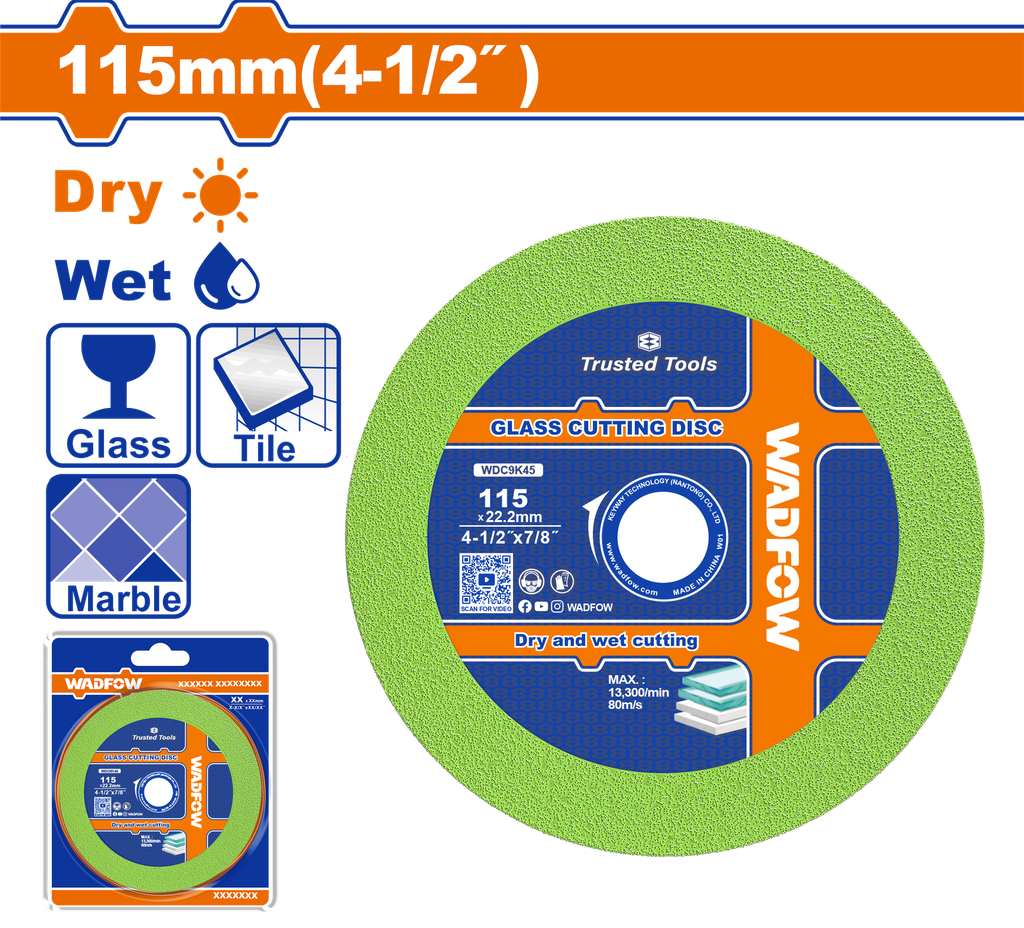 WDF - WDC9K45 - Disque de coupe en verre Ø115mm