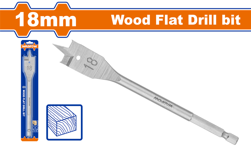 WDF - WWF1K18 - Foret à bois plat Ø18mm