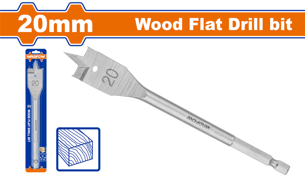 ريشة خشب مسطحة Ø20mm