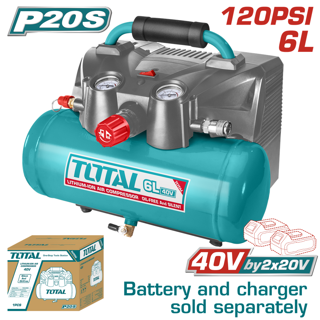 ضاغط هواء لاسلكي 40V 6L