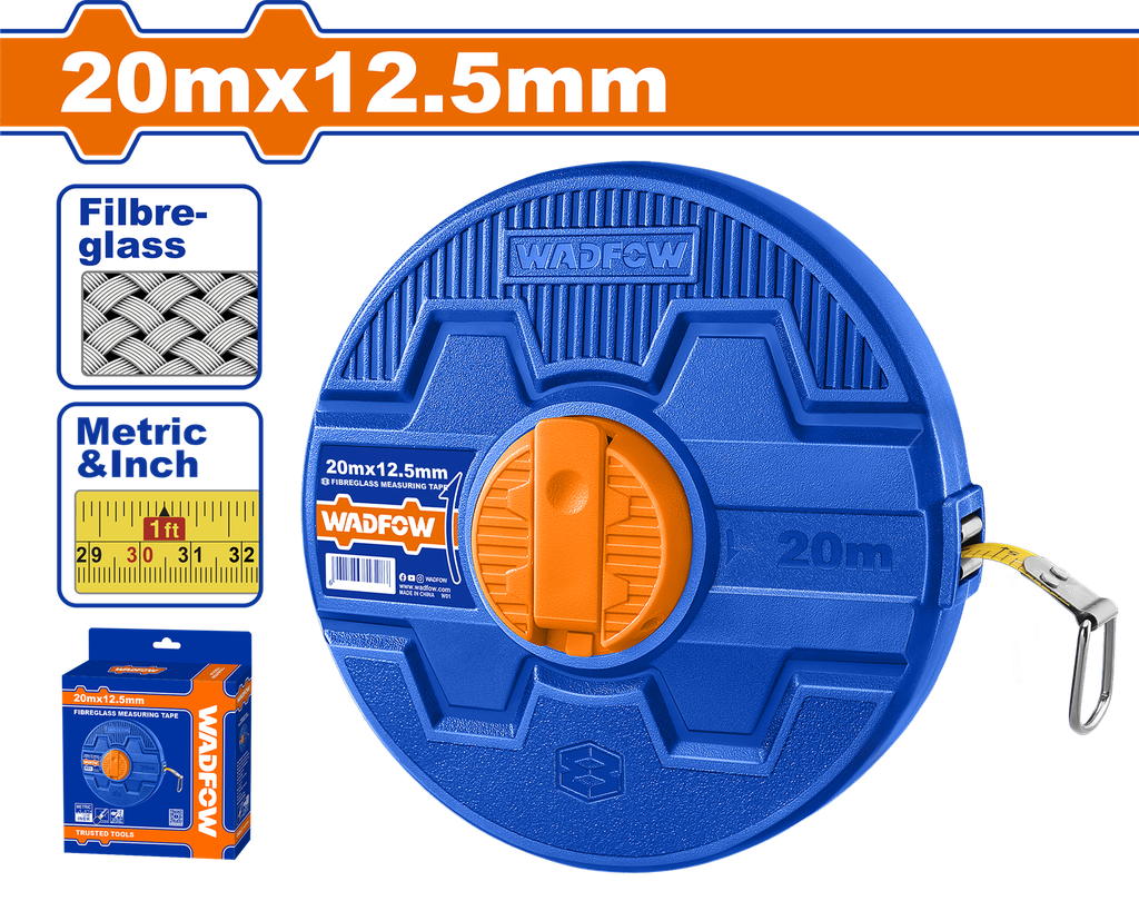 WDF - WMT2520 - Décamètre en fibre 20mx12.5mm