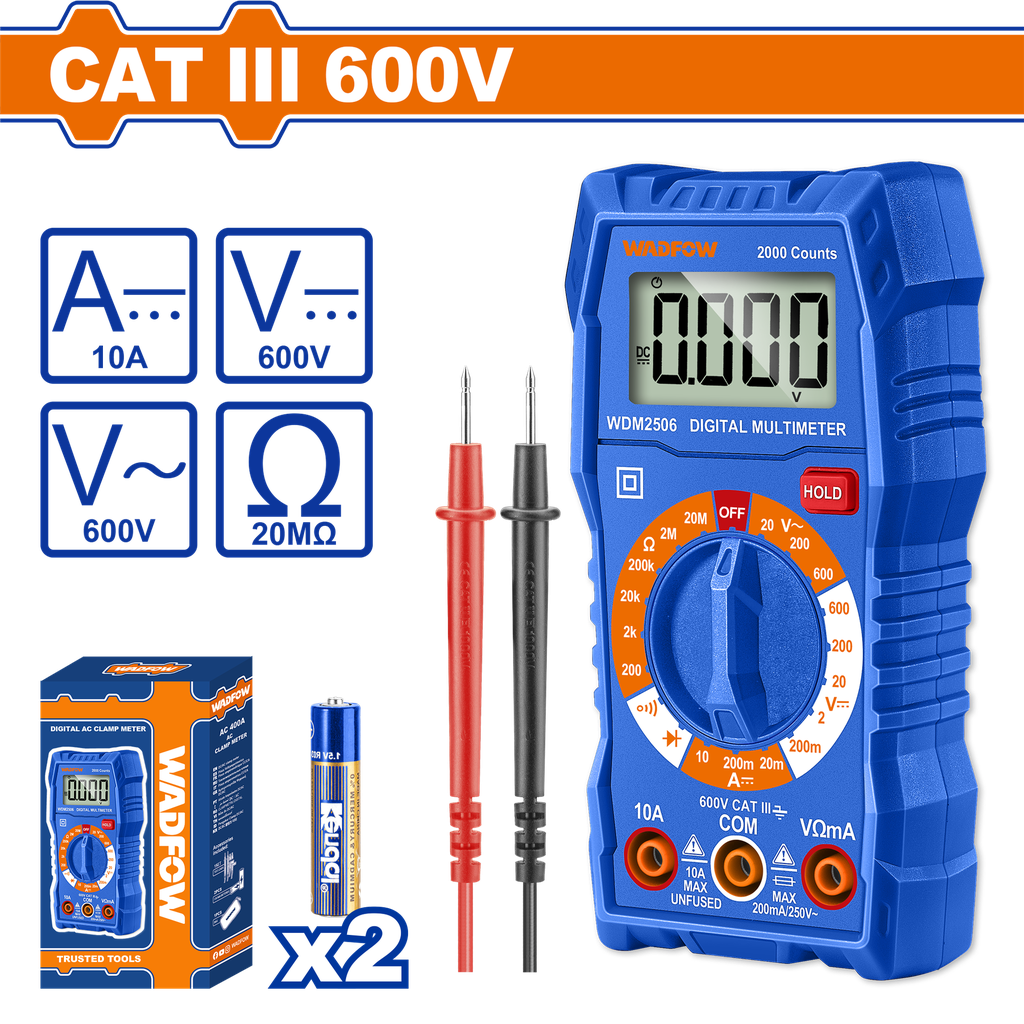 WDF - WDM2506 - Multimètre numérique 600V