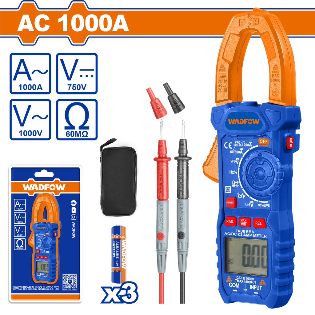 كلامب ميتر AC 1000 فولت