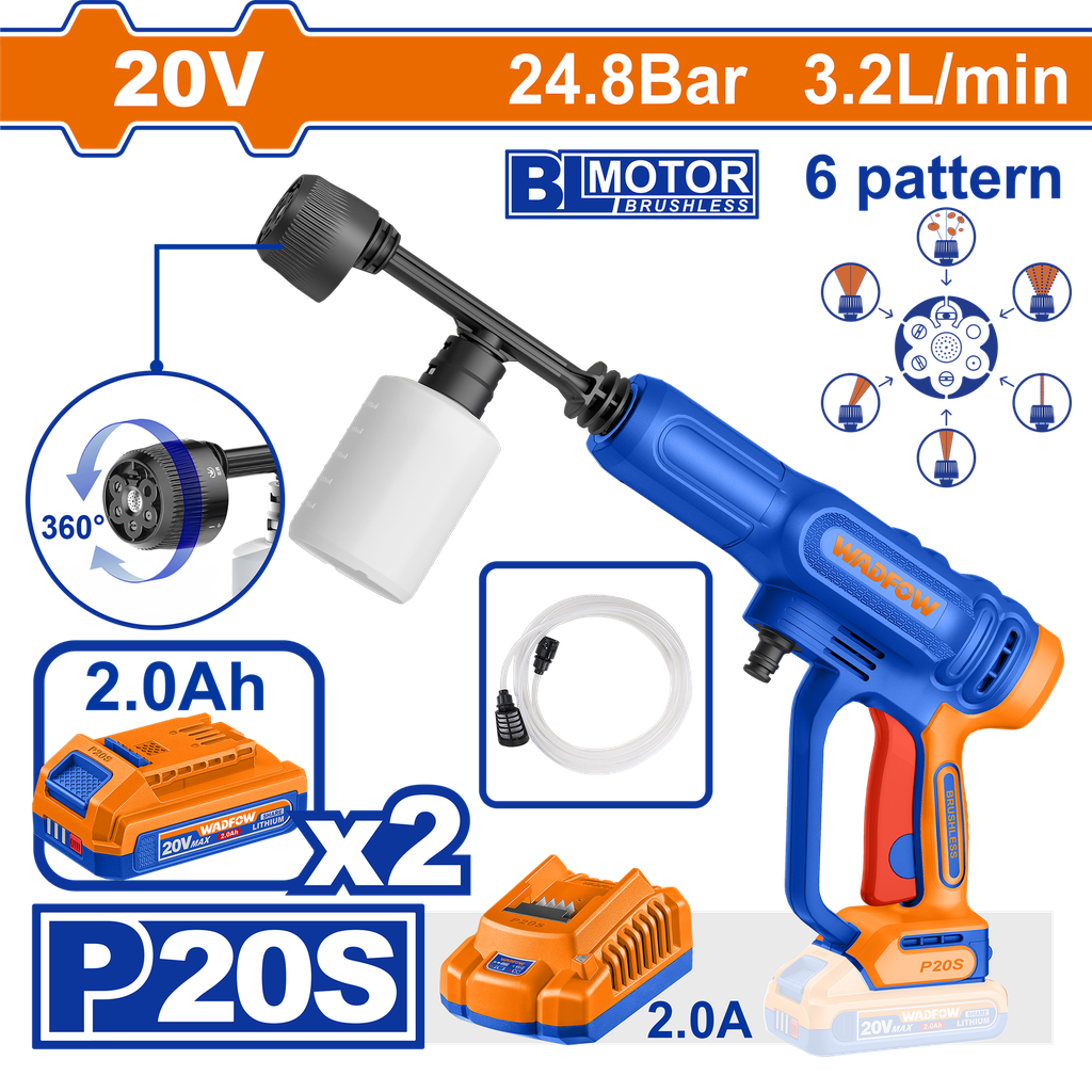 WDF - WQX11203 - Laveuse à pression sans fil 20V 24.5bar