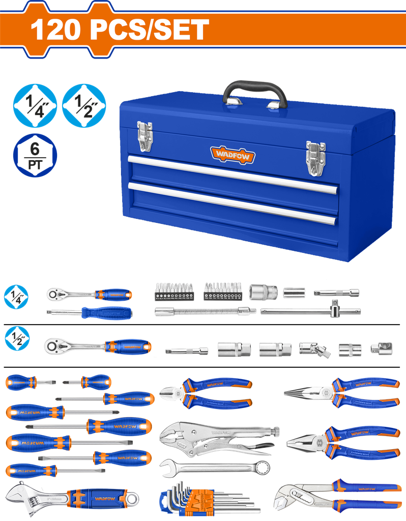 WDF - WHS3120 - Mallette à outils 120 pcs