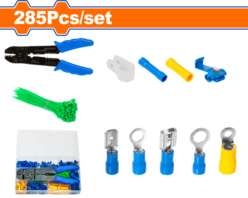 WDF - WTT3B01 - kit de cosses de câbles 285 pcs
