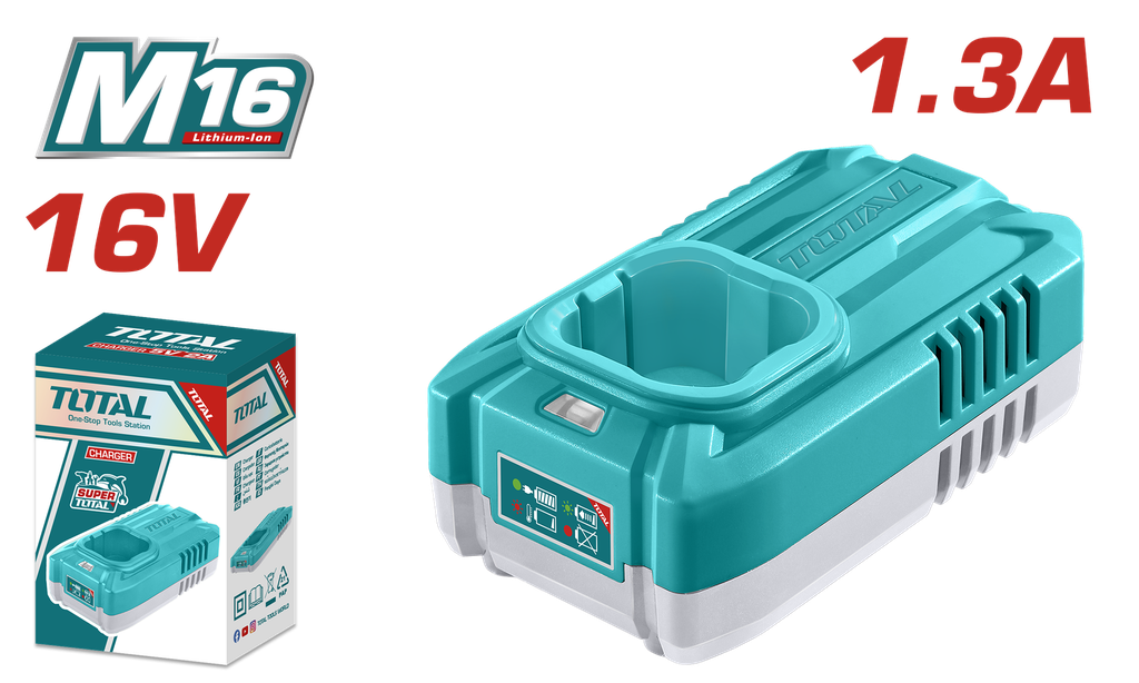 TOTAL - TFCLI1613 - Chargeur de batterie M16