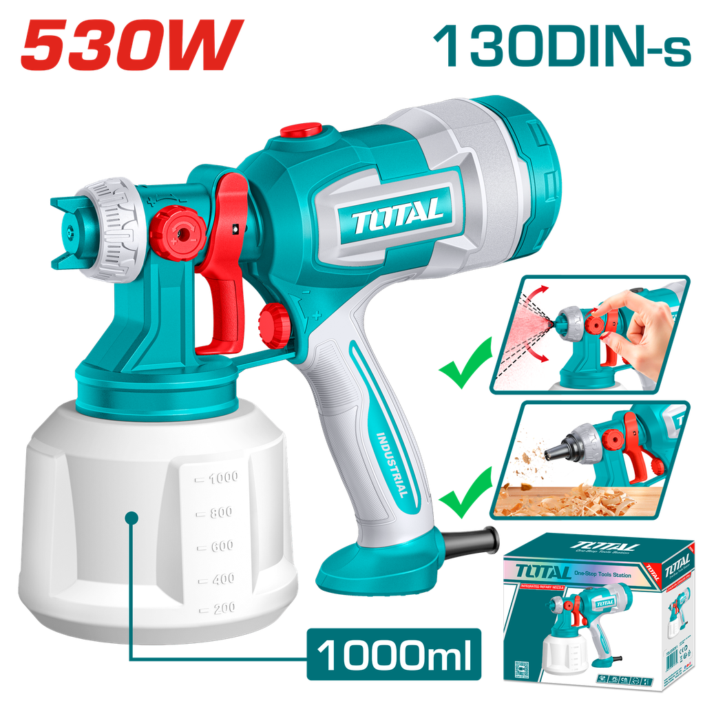 TOTAL - TT4506 - Pistolet à peinture - 450W
