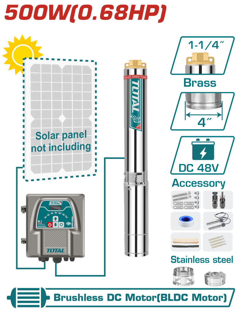 TOTAL - WPDC55008 - Pompe solaire pour puits profond