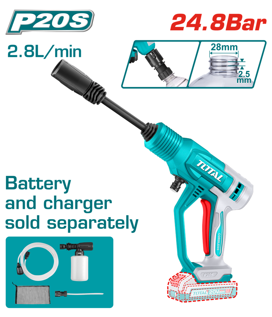 TOTAL - TPWLI2036 - Laveuses à batterie 20V - 24.8Bar