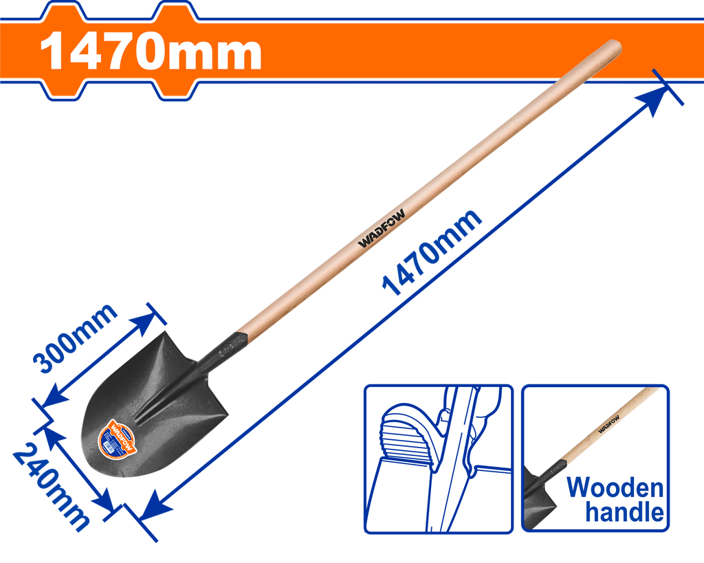 WDF - WSE2327 - Pelle en acier 1470mm