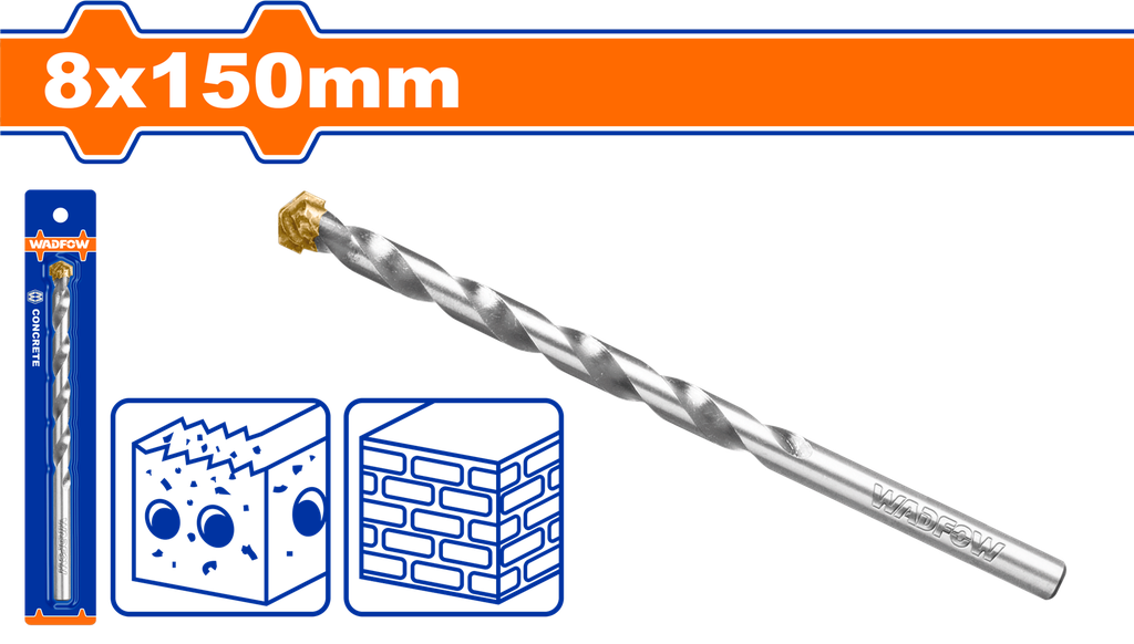 WDF - WMJ1K08 - Foret de Maçonnerie - Ø8×150mm