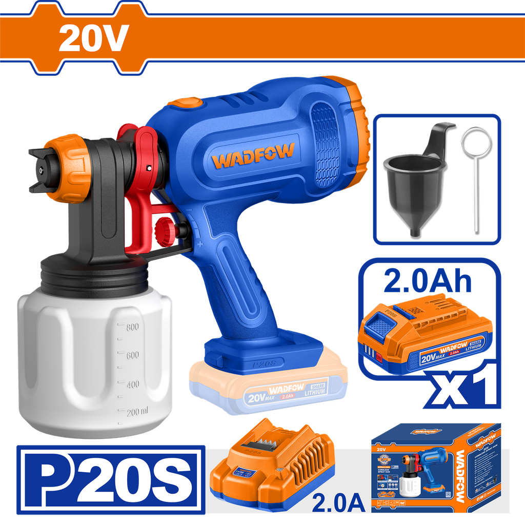 WDF - WSU30664 - Pistolet à peinture sans fil 20V