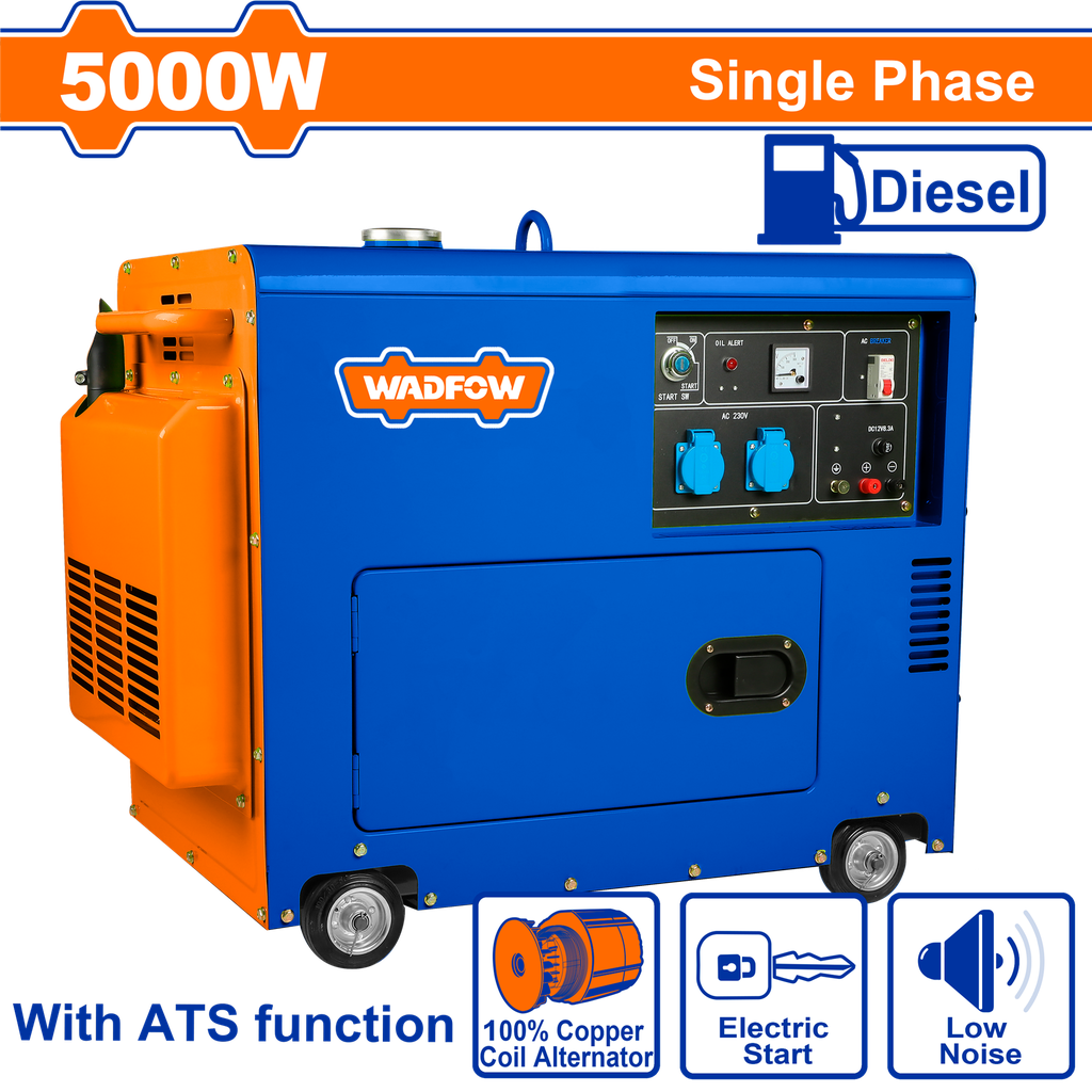 WDF - WDG2A50-1 - Groupe électrogène diesel silencieux 5.0 kW ATS