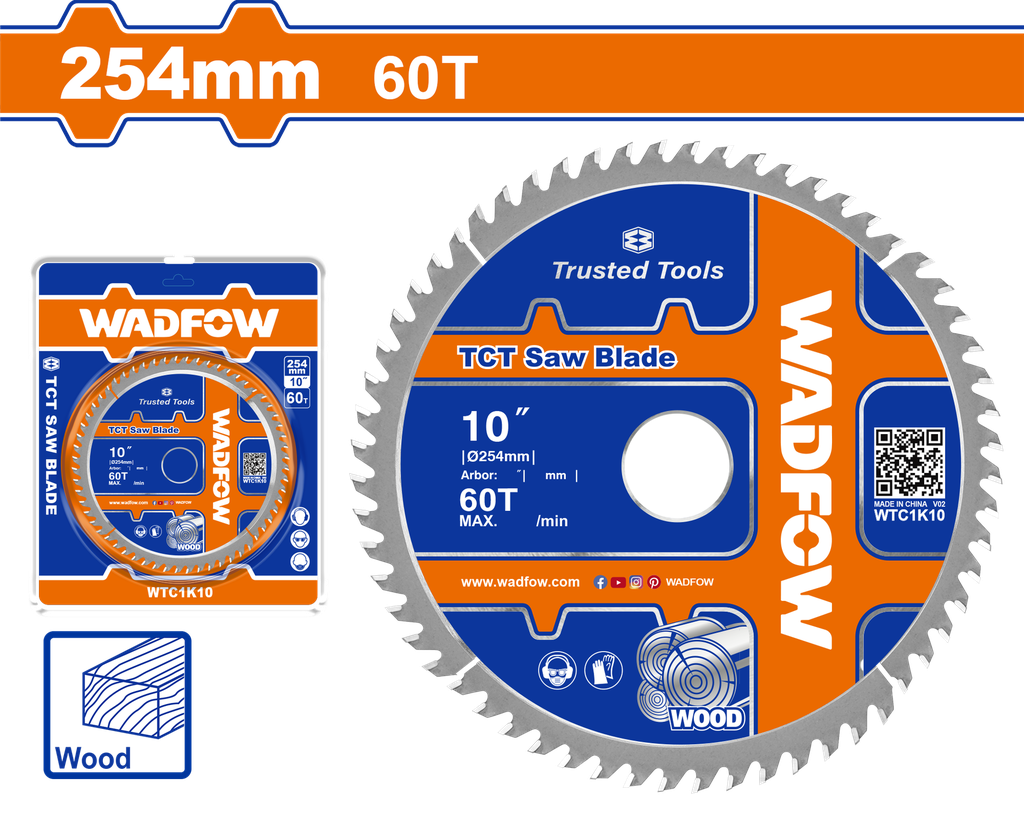 WDF - WTC1K10 - Disque bois - Ø254mm 60T