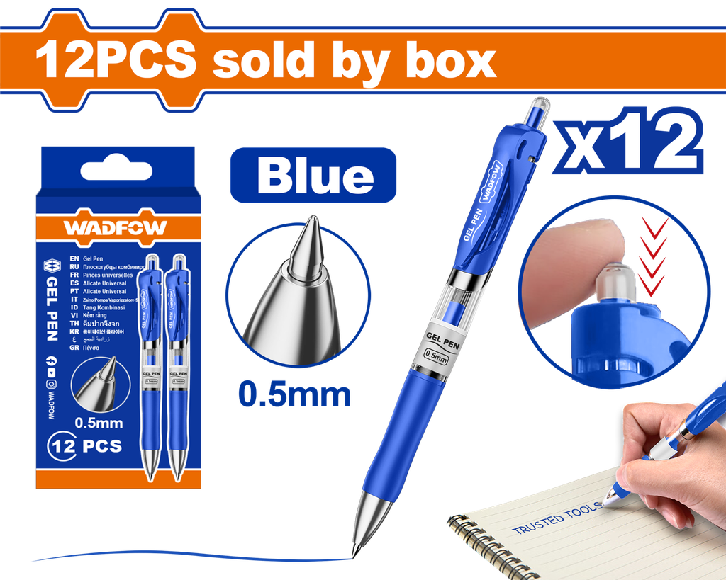 WDF - WAK2502 - Stylos encre gel bleu
