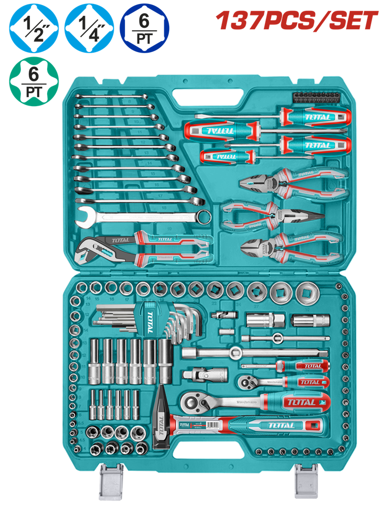 TOTAL - THKTHP21376 - Mallette à outils 137 pcs