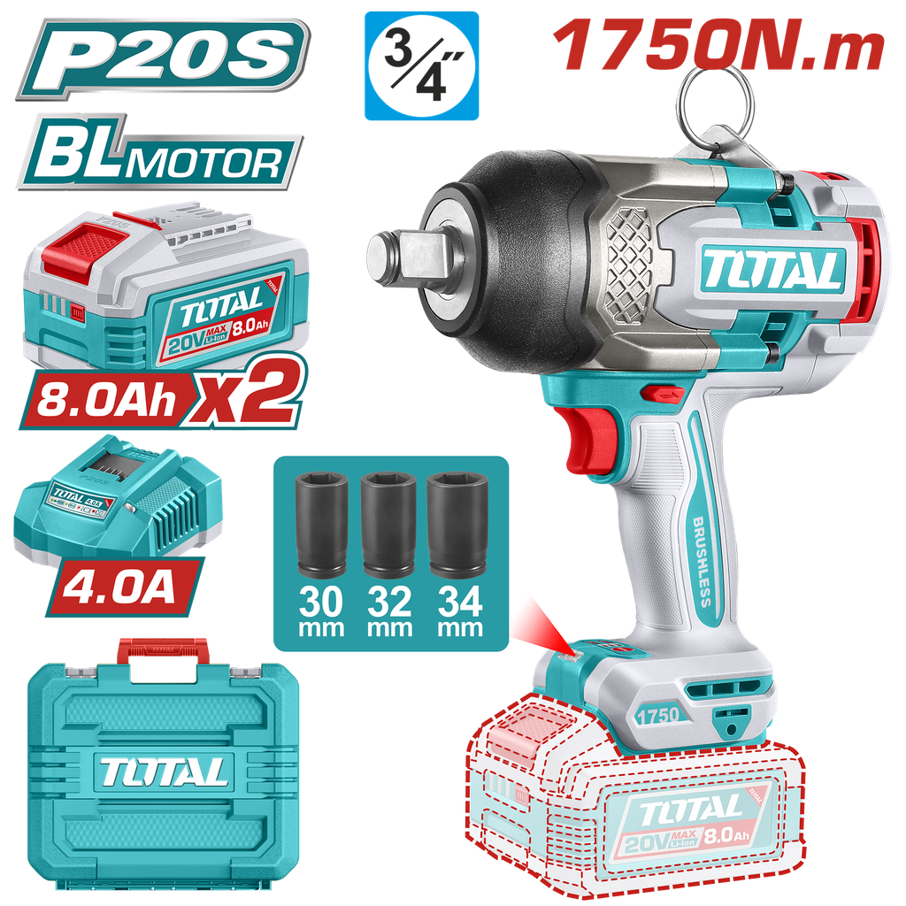 مفتاح صدم 3/4" - 20V 1750Nm