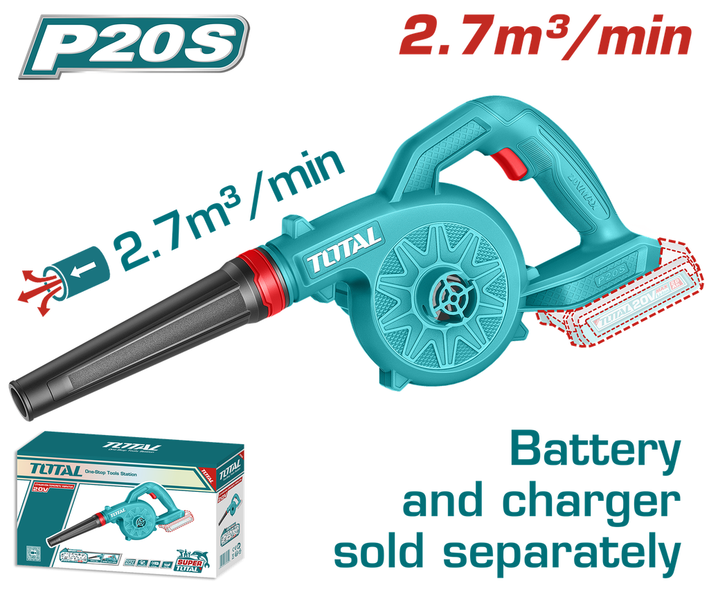 TOTAL - TABLI2078 - Souffleur sans fil 20V