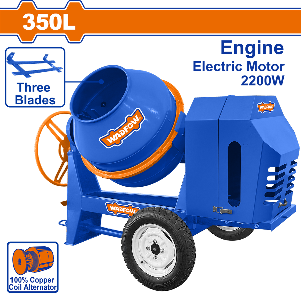 WDF - WCM1U906 - Betonniere électrique 350L 2.2kW 3HP