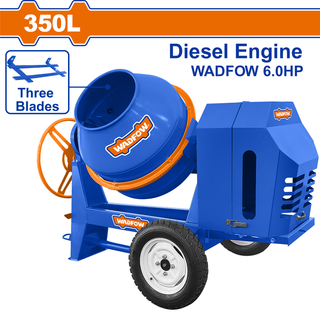 WDF - WCM3U906 - Betonniere gasoil 350L 4.5kW 6HP