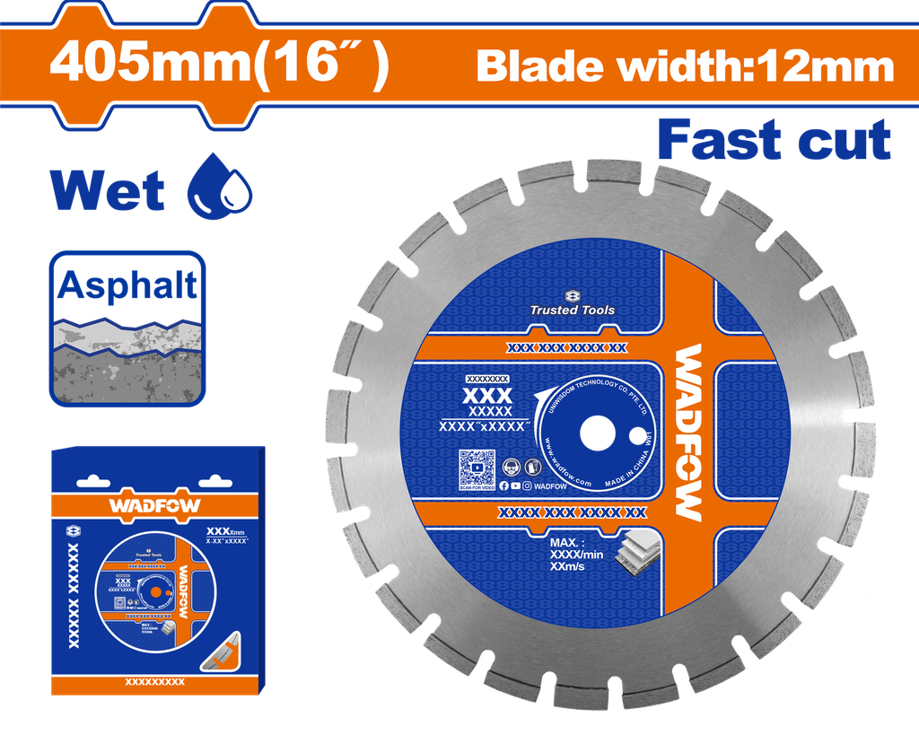 WDF - WDC7501 - Disque diamant asphalt pour scie à sol Ø405x25.4mm