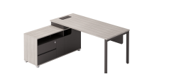 LIDO Bureau  1800X1550X750-Gauche-Noyer Gris